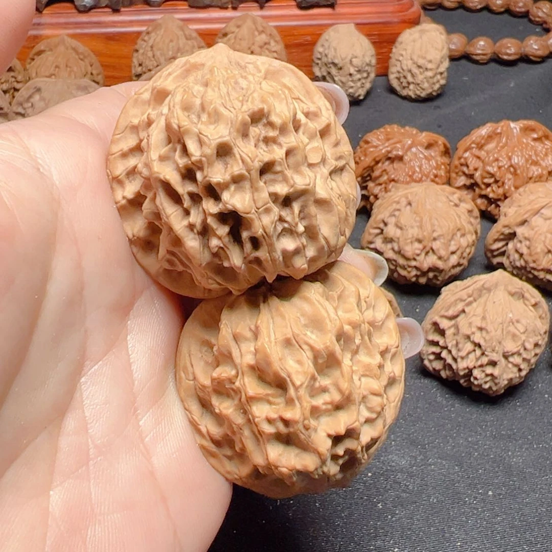 文玩核桃把件野麻40