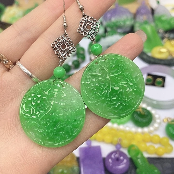 翡翠未镶嵌耳饰耳坠11