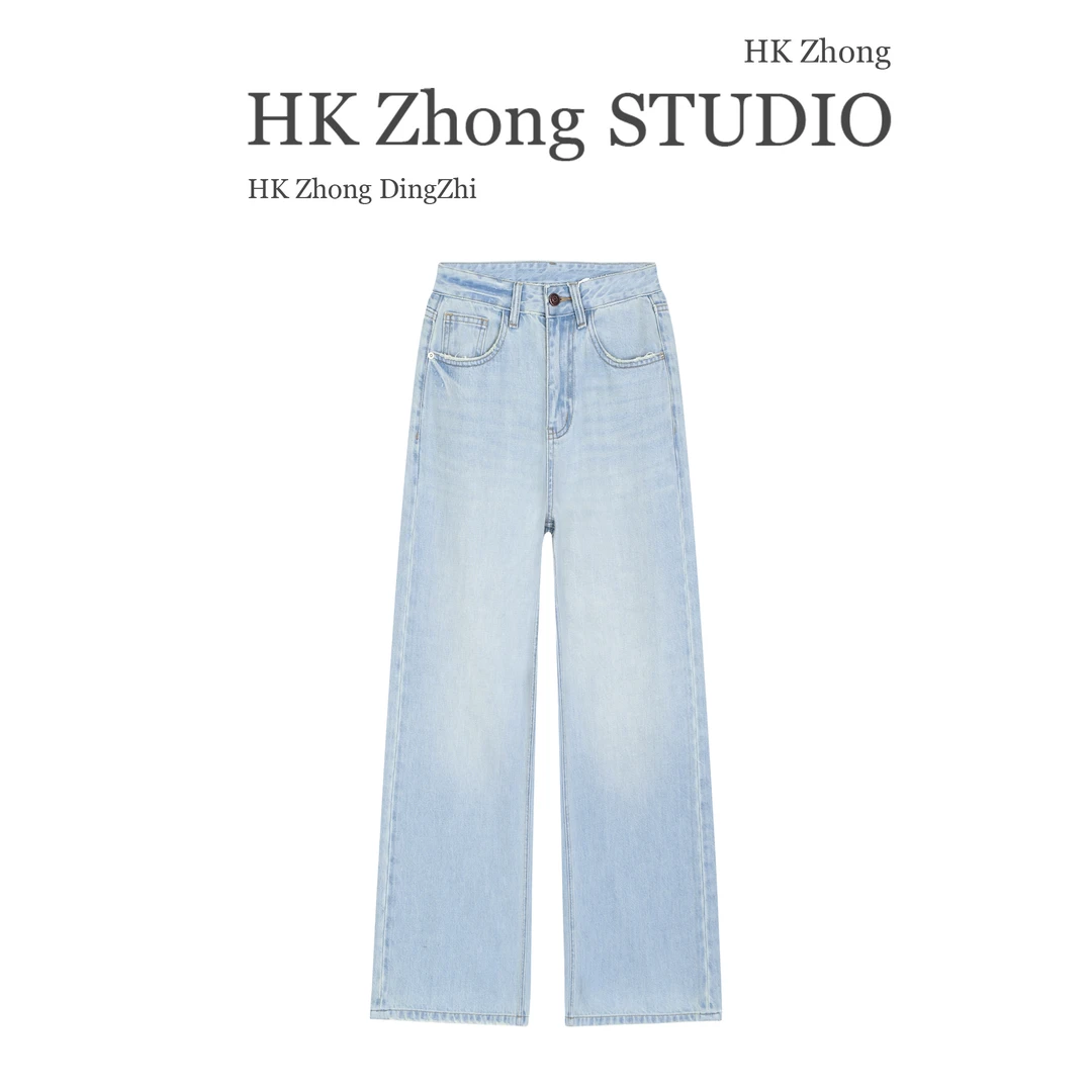 亚?-门店同款阔腿牛仔裤长裤16150