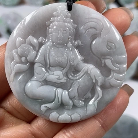 翡翠颈饰未镶嵌普贤菩萨福利