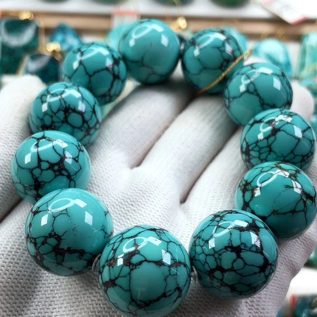 房***军绿松石未镶嵌车挂