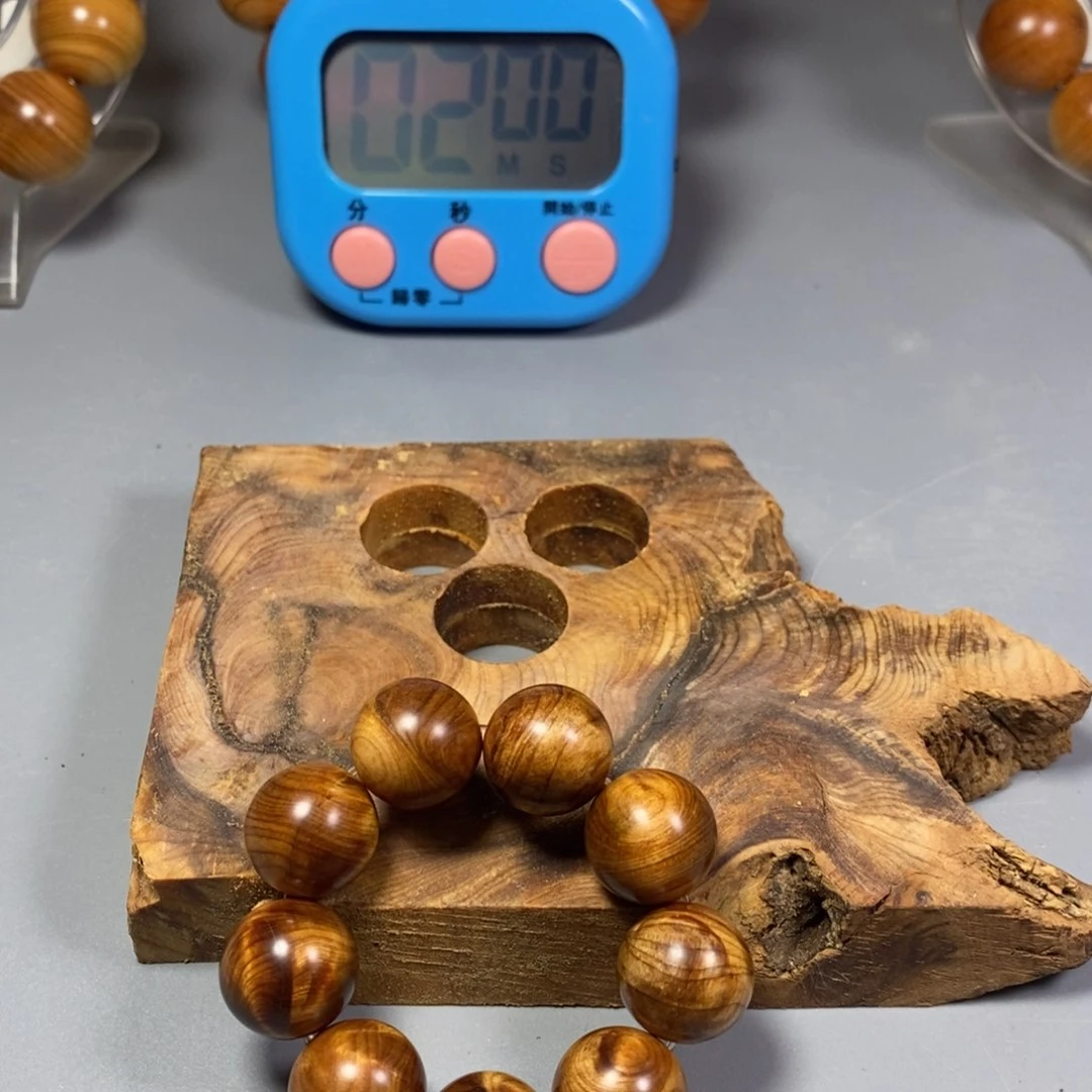 柏木手串/手链点**金南太行陈化崖柏手串黑油闪电瑕疵