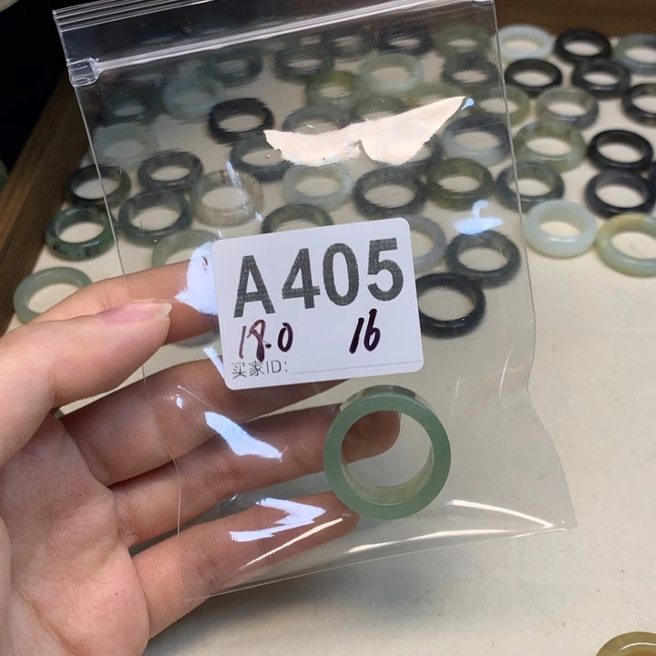 烬***狐蛇纹石玉合金天然岫玉戒指戒圈