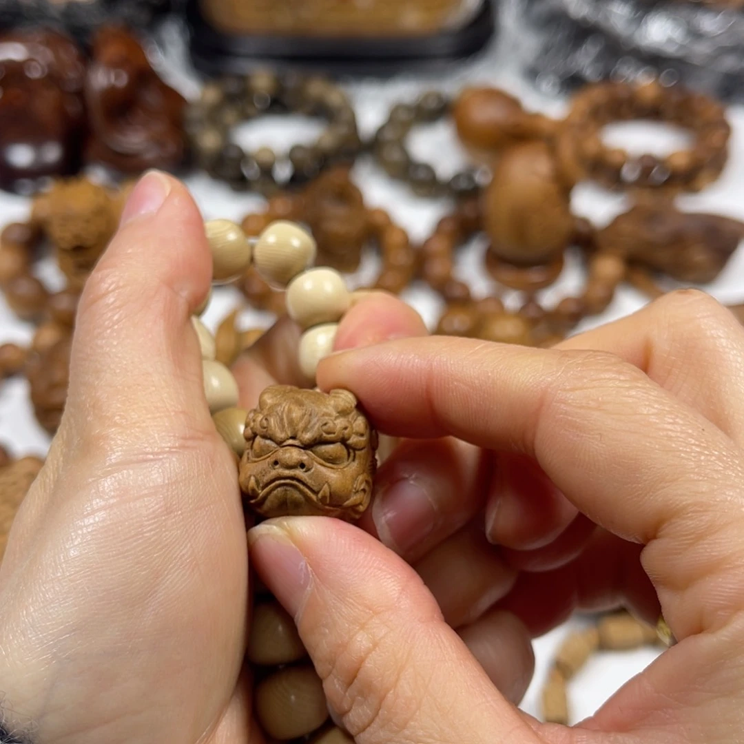 檀香木吊坠?***?横纹10×11咖