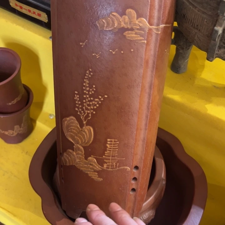 紫砂中古工艺品摆件