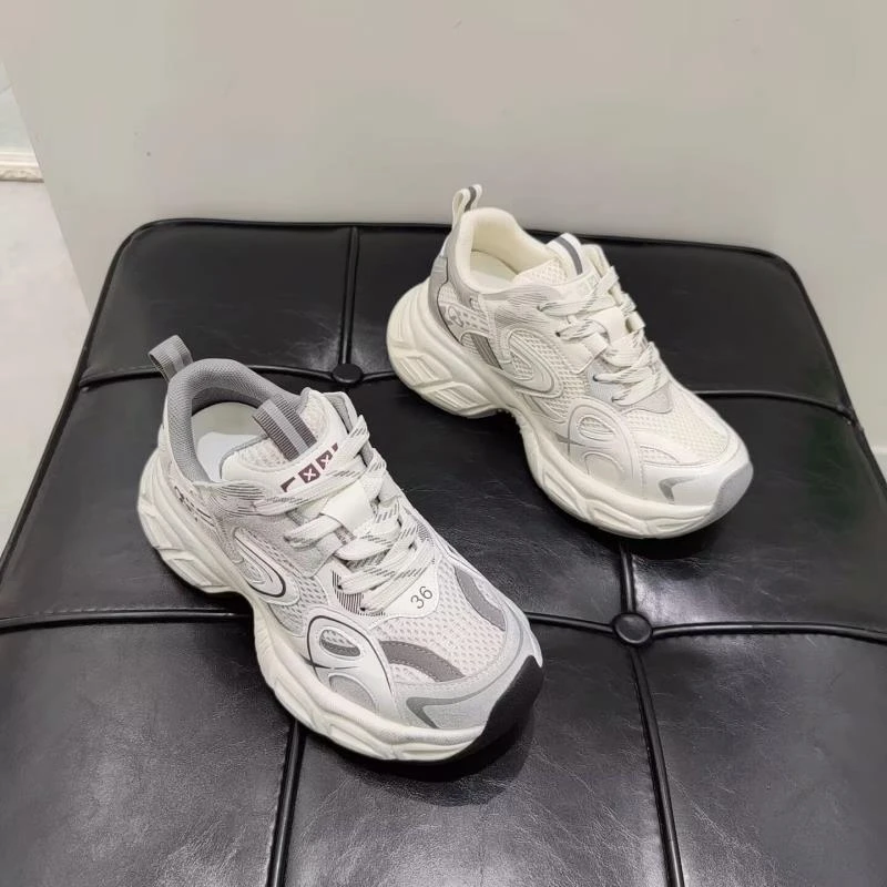 女鞋厚底老爹鞋潮流透气运动鞋-