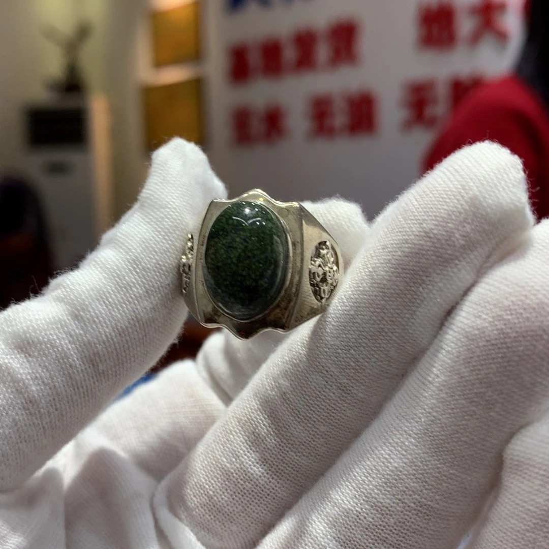 绿松石戒指银S925镶嵌