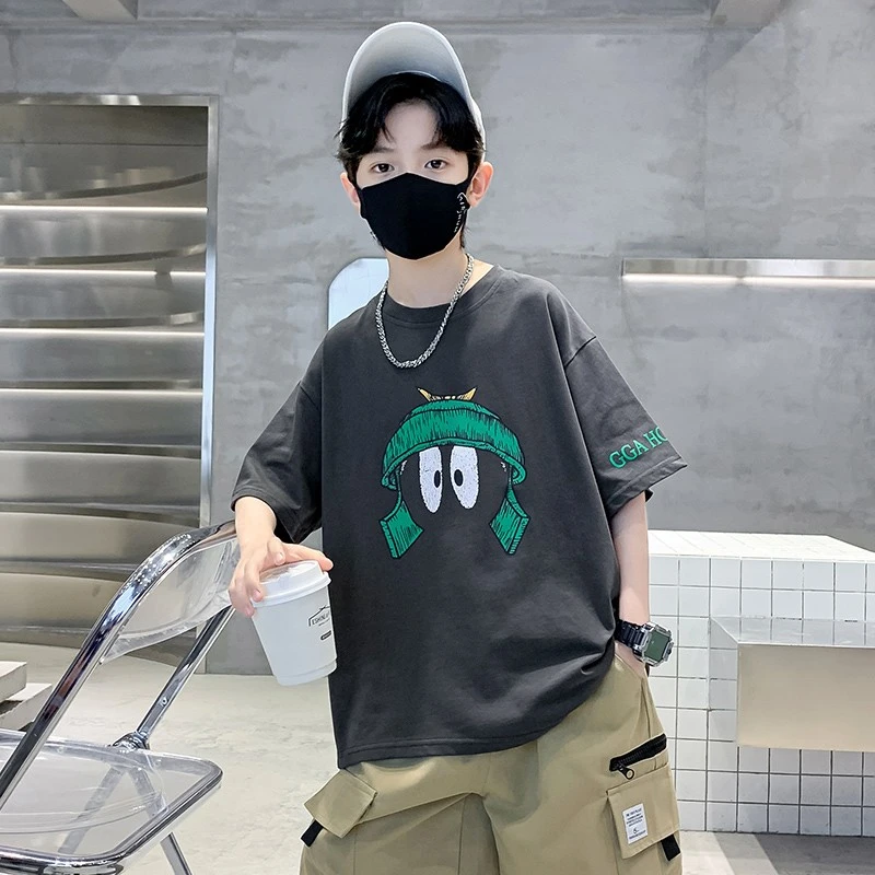 儿童短袖T恤男童夏装新款男童男宝宝半袖痞帅小童韩版帅气