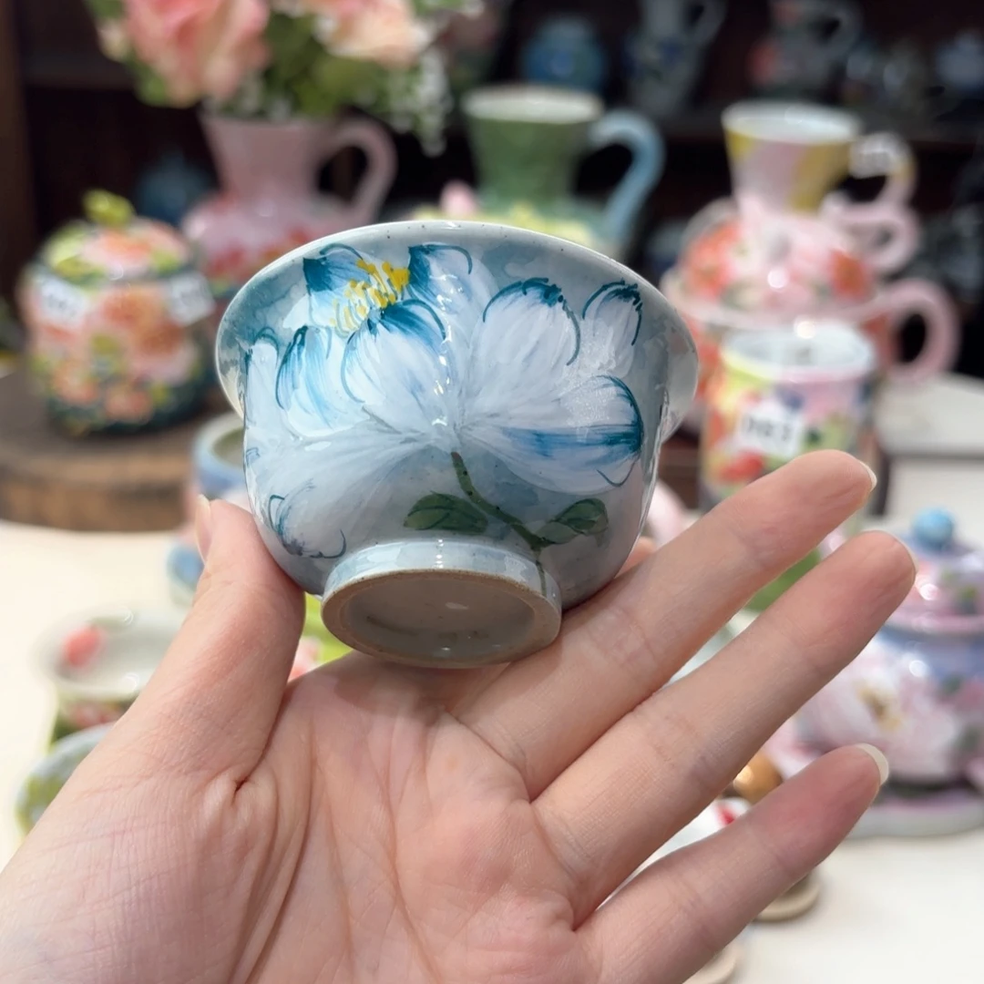 景德镇手绘高温釉下彩陶瓷茶具