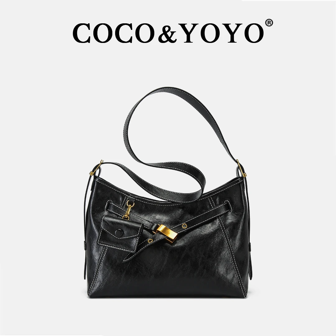 COCO YOYO：新款时尚高级感轻奢单肩斜挎包简约百搭腋下包MIT143-