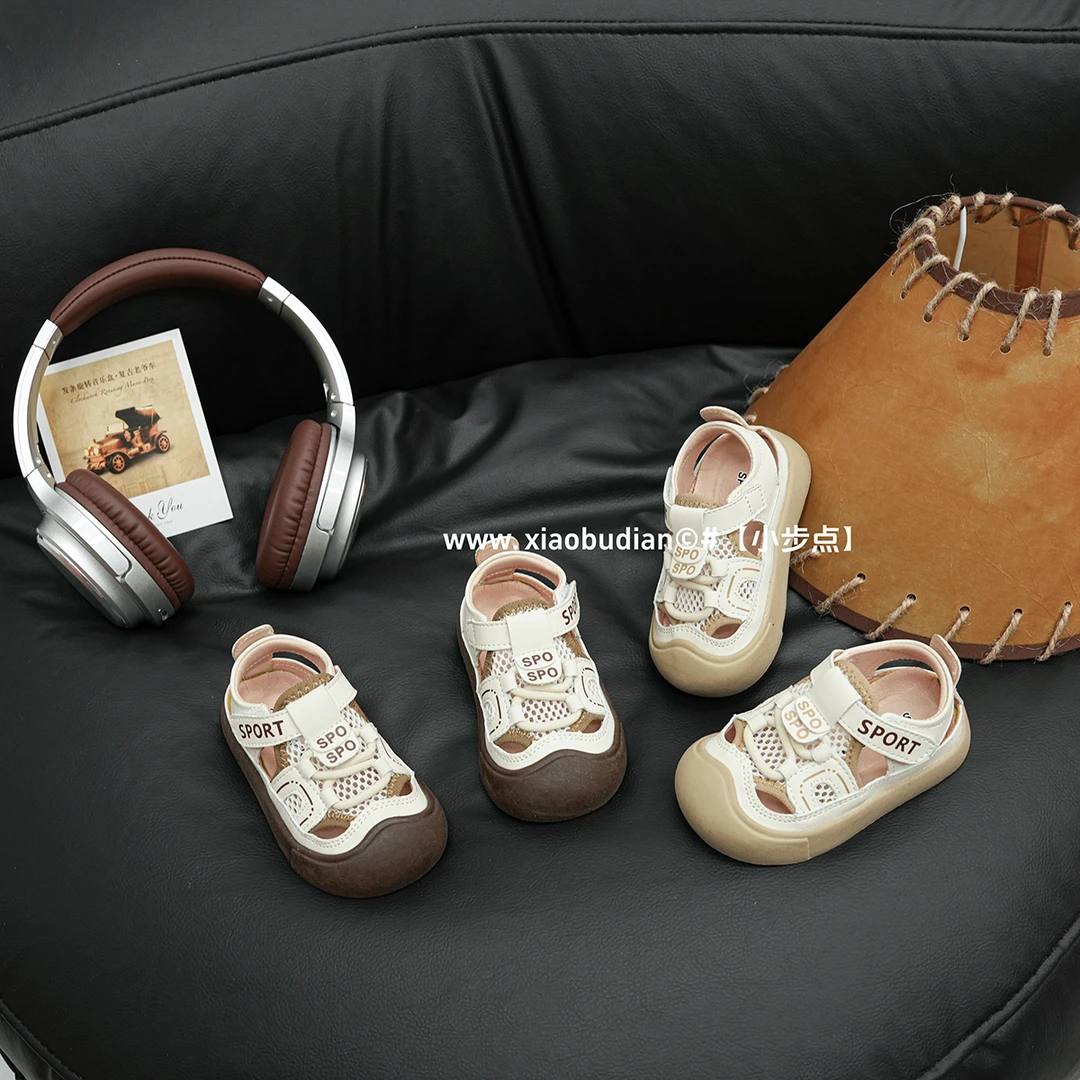 小步点儿童软底防滑凉鞋宝宝夏季透气镂空学步鞋机能小童机能凉鞋