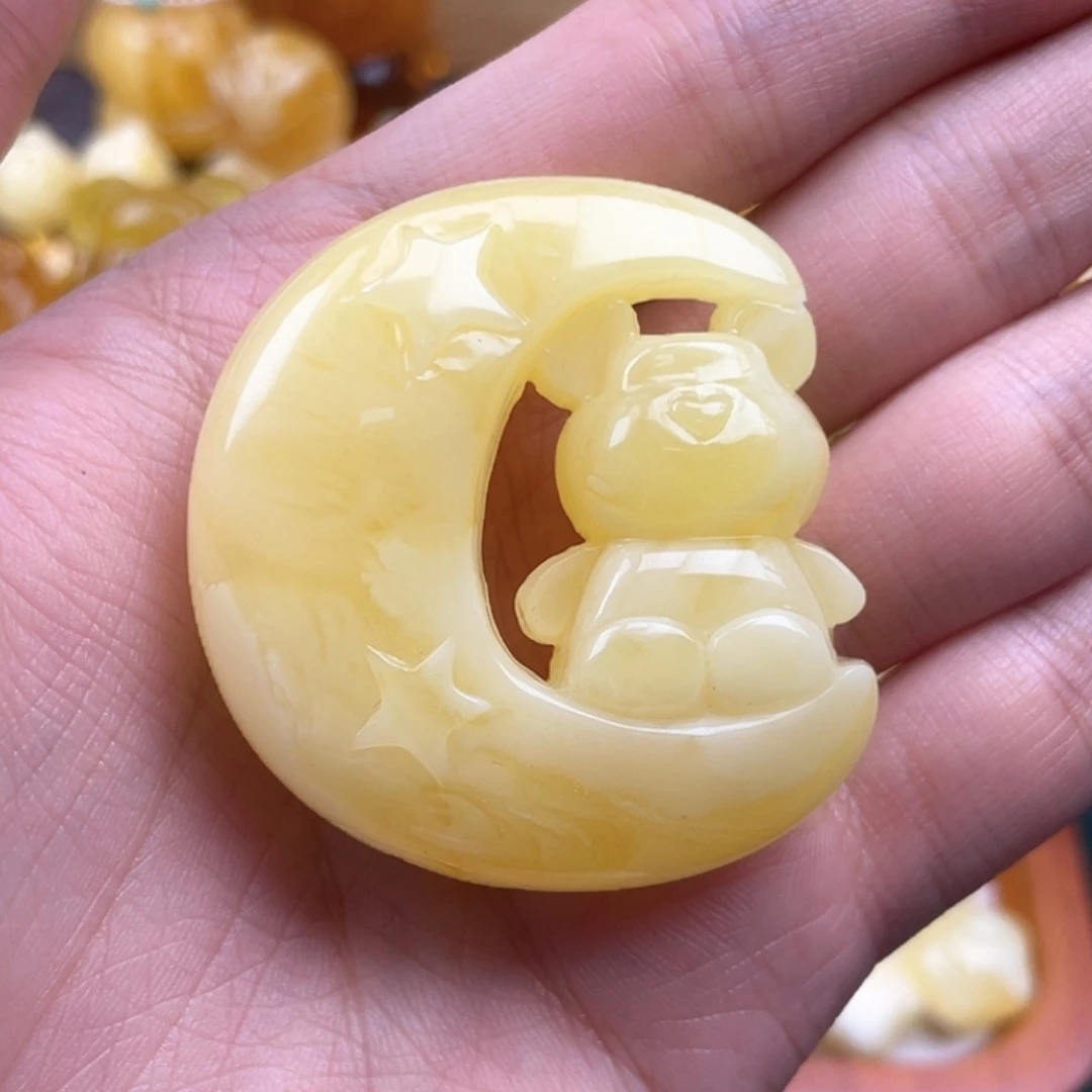 琥珀裸石未镶嵌蜜蜡