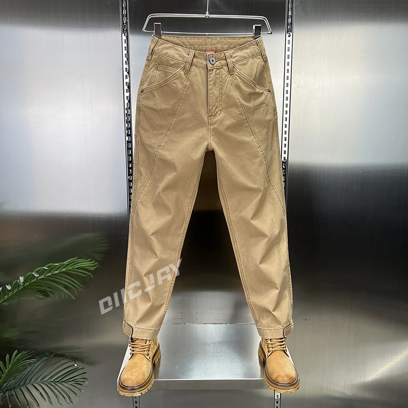 LILO男装秋冬新款美式高街潮牌通勤舒适百搭直筒宽松大码休闲裤男