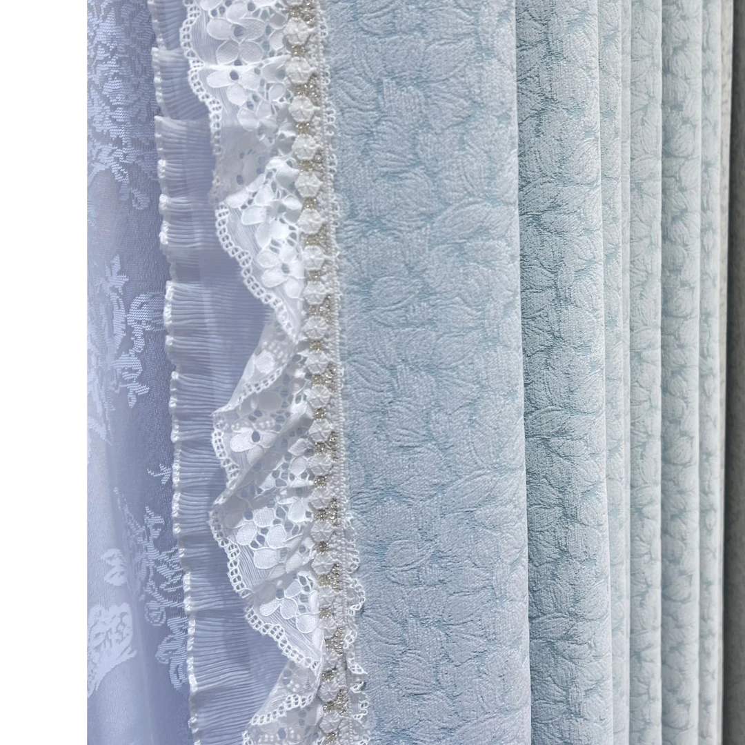 《玉兰》高端法式提花加厚遮光窗帘