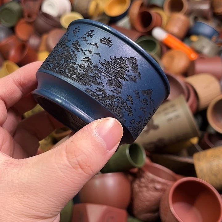 紫砂茶杯全手工紫砂主人杯