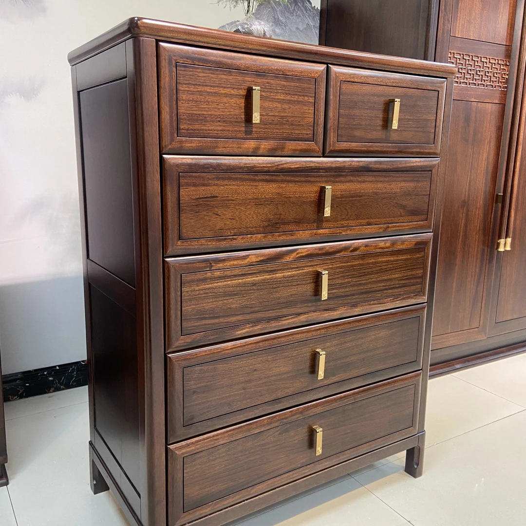 新中式实木5斗柜