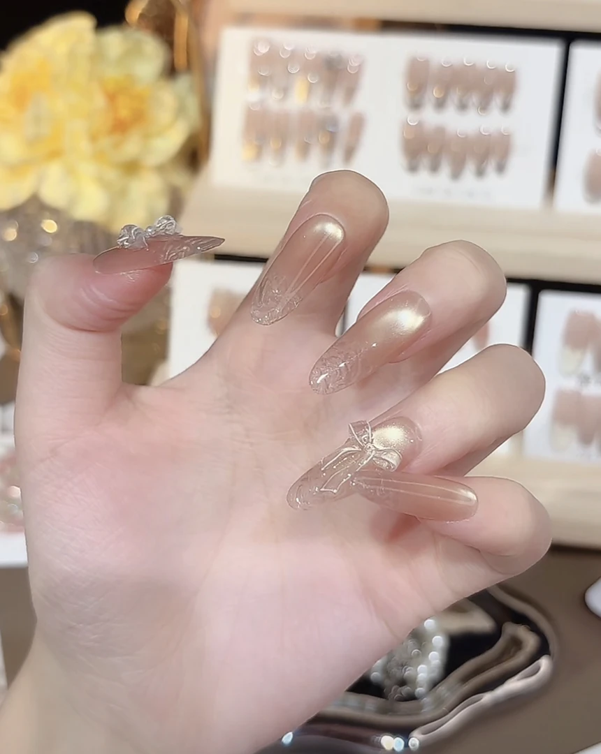 【千金】春夏款装饰显白不伤本甲纯手工穿戴甲