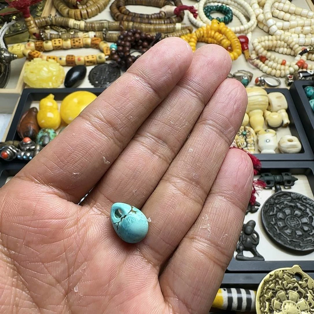 【闪购商品】橄榄核手串/手链蓝**梦扎西德勒