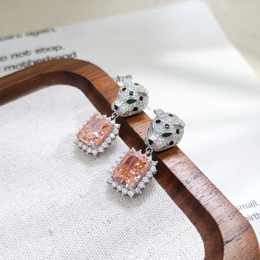 铜合金合成锆石耳饰 HSM-54823 耳环时尚欧美气质百搭简约轻奢