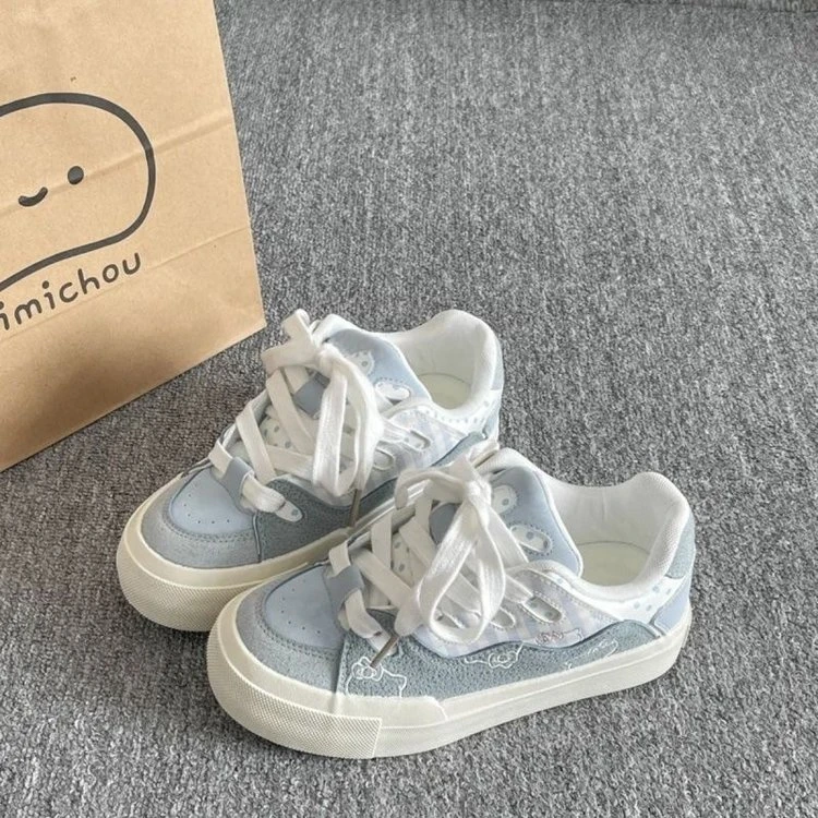 韩版休闲板鞋复古鞋子女款春秋秋季新款小夏季牛女10厘米厚底女鞋