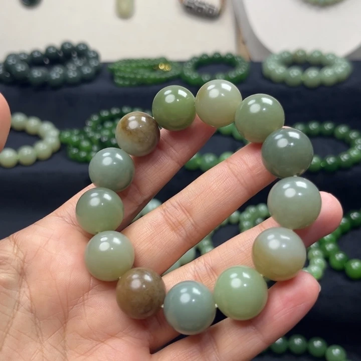 和田玉未镶嵌手链卡16