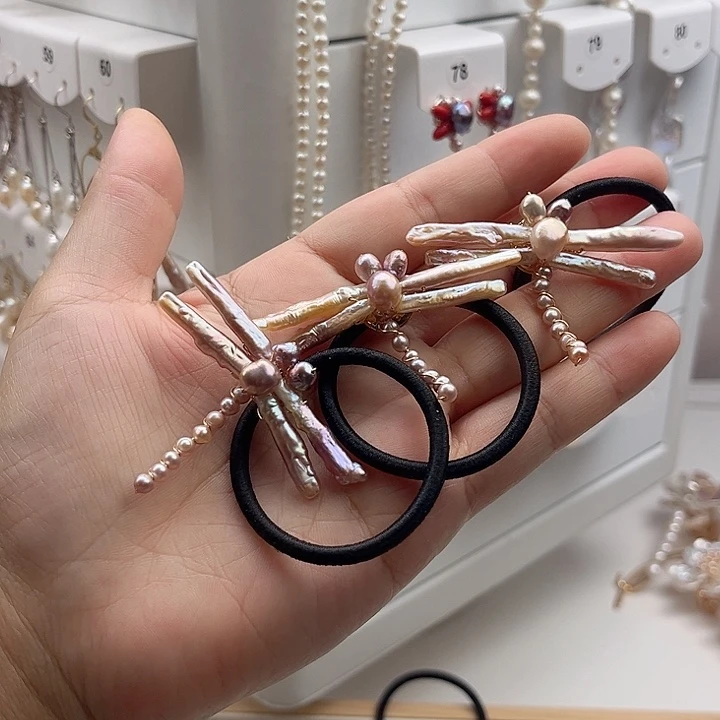 淡水珍珠发饰未镶嵌