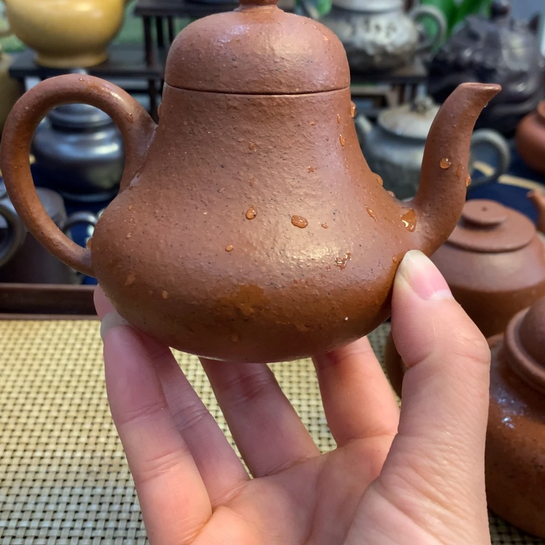 紫砂茶壶宜兴原矿老朱泥170cc