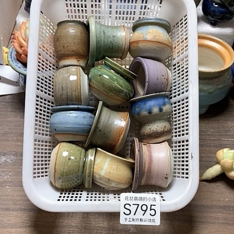紫砂花盆795微瑕品口径3到4左右