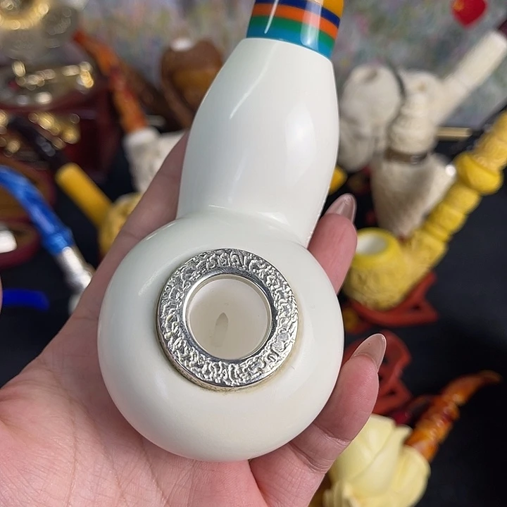 干***紧海泡石烟斗巨大号素面平底锅