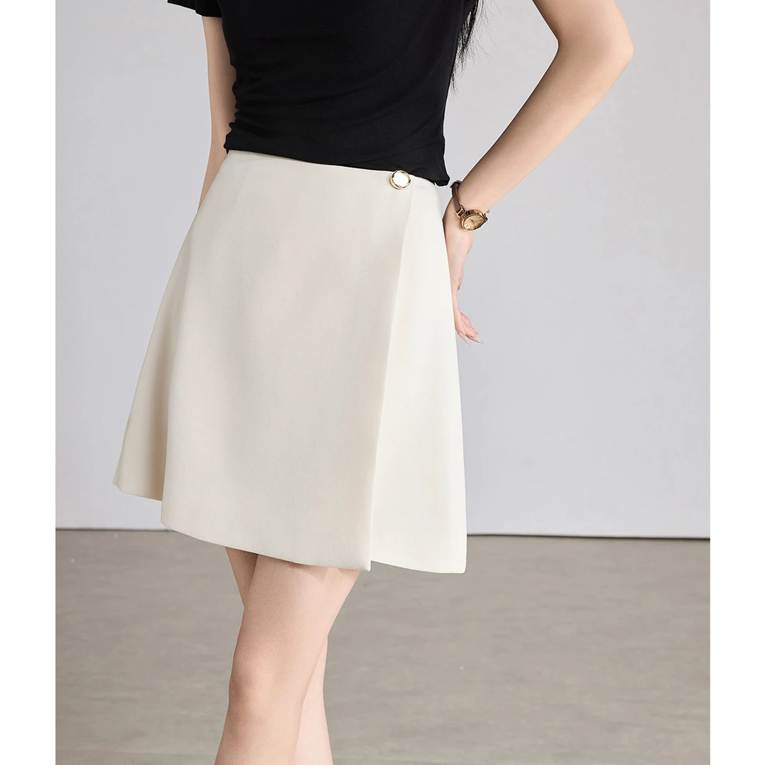 OSA/欧莎 可甜可飒裙裤通勤高腰显瘦a字阔腿短裤夏季S125B52002