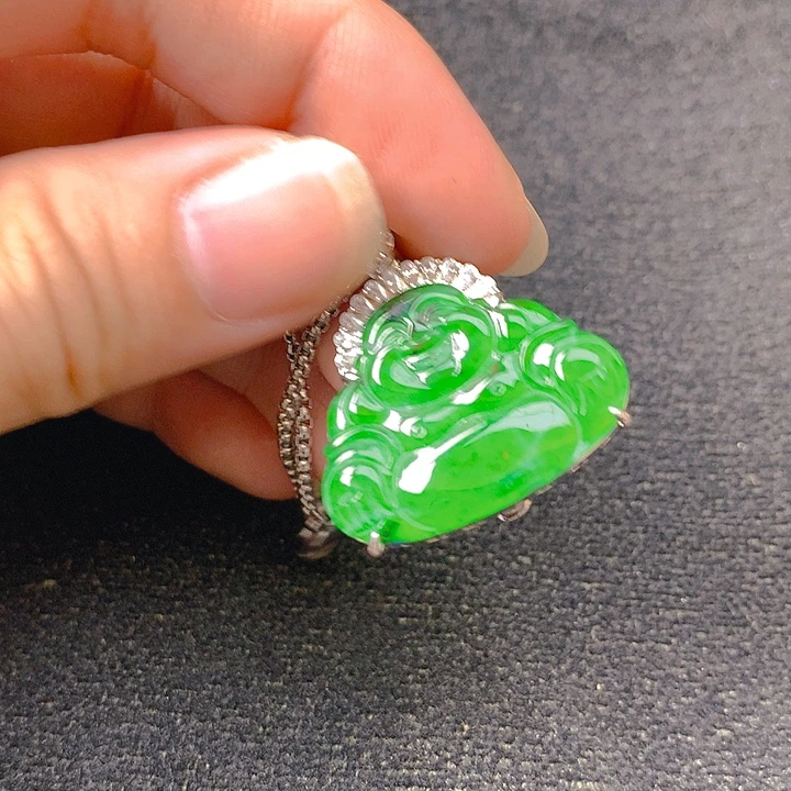 翡翠银S925镶嵌颈饰