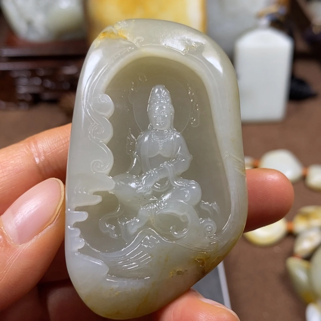 和田玉未镶嵌挂件