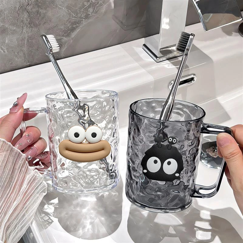 【送DIY贴纸】日本冰川纹漱口杯可爱牙刷杯高颜值刷牙漱口杯