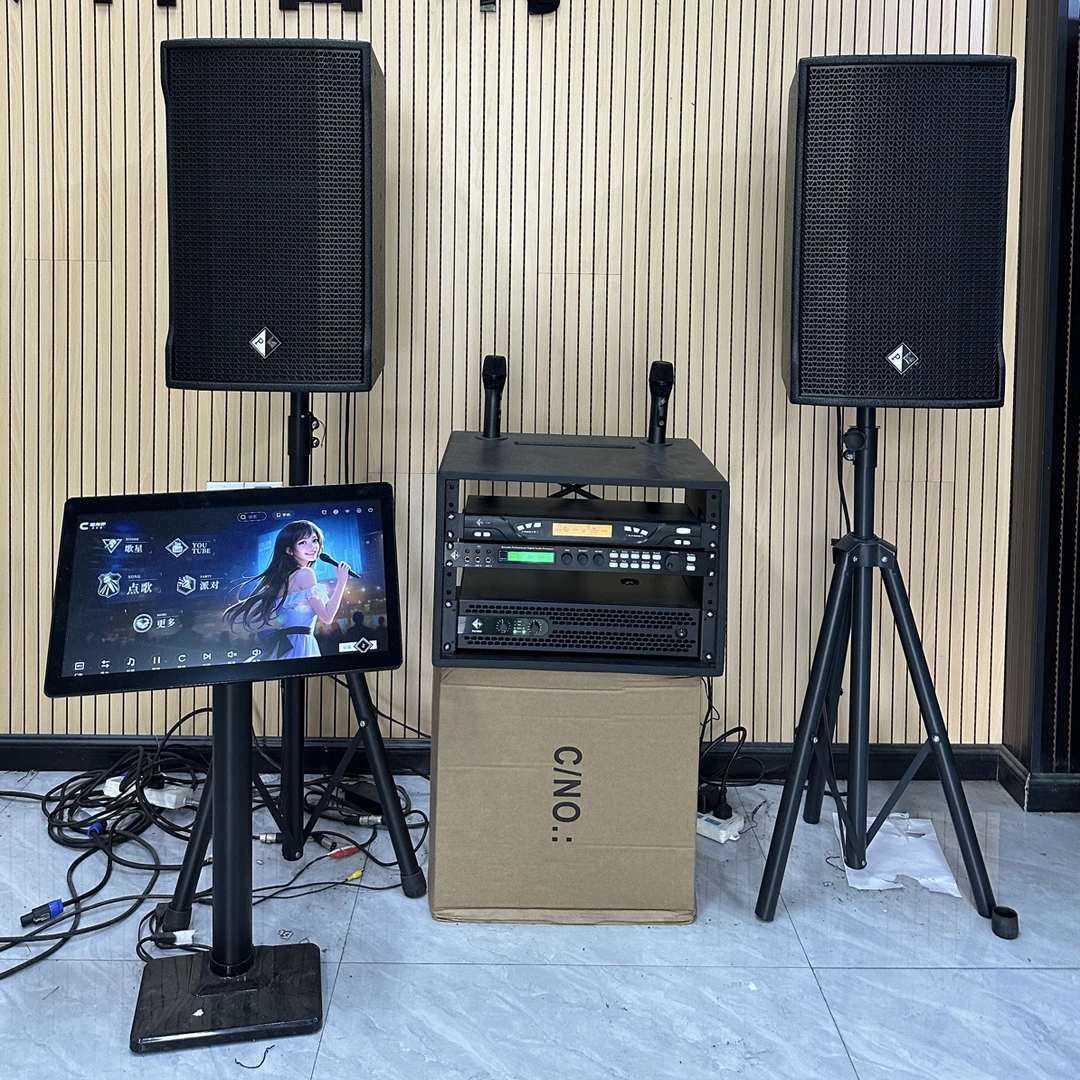 9新  西班牙 PK12寸高端音响套装➕唱无界点歌机，七件套