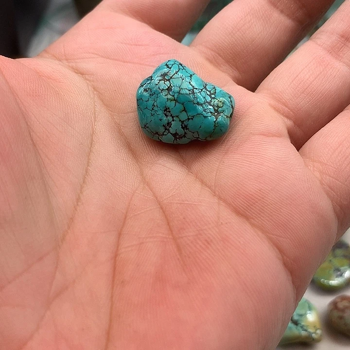 蓝***紫三彩随型网花吊坠