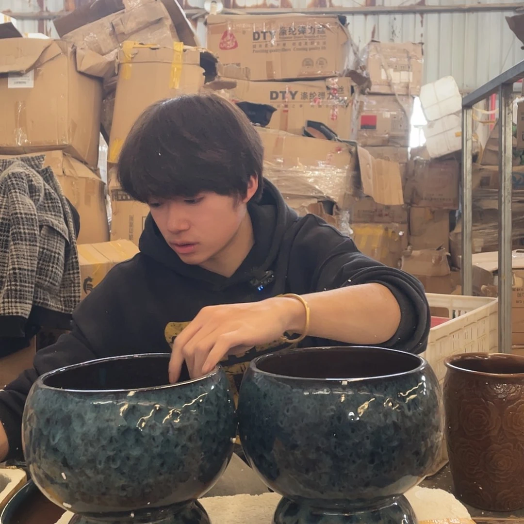 红陶宜兴陶瓷紫砂花盆