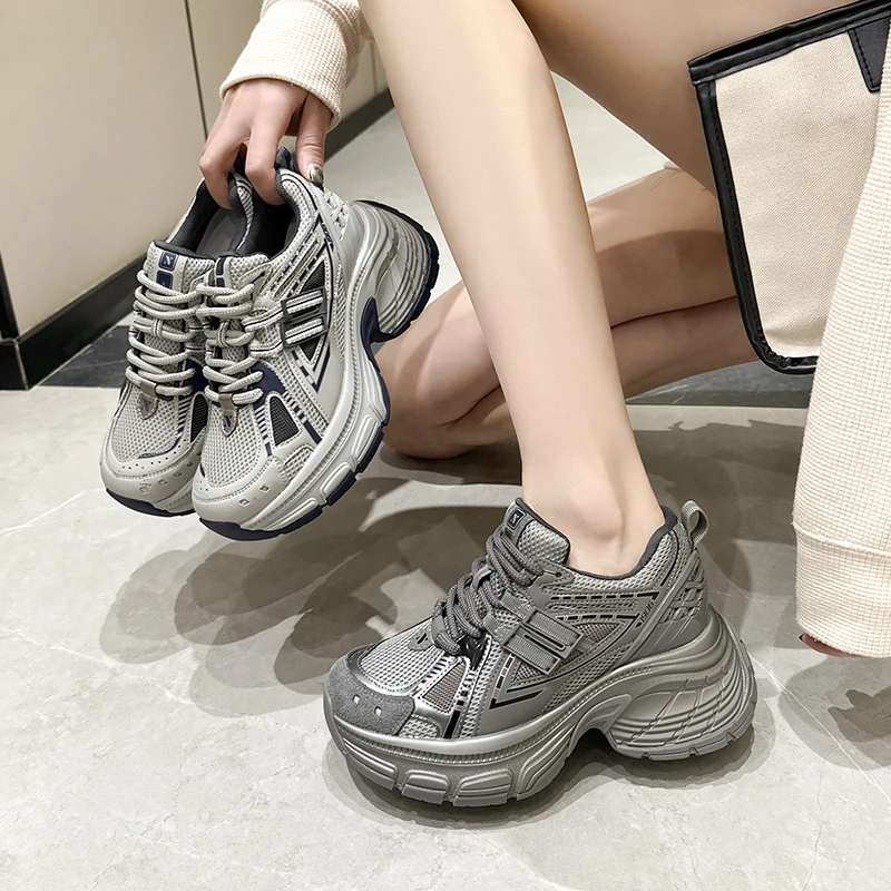 小码女鞋313233厚底2024新款夏季34老爹鞋女小个子增高显脚小透气