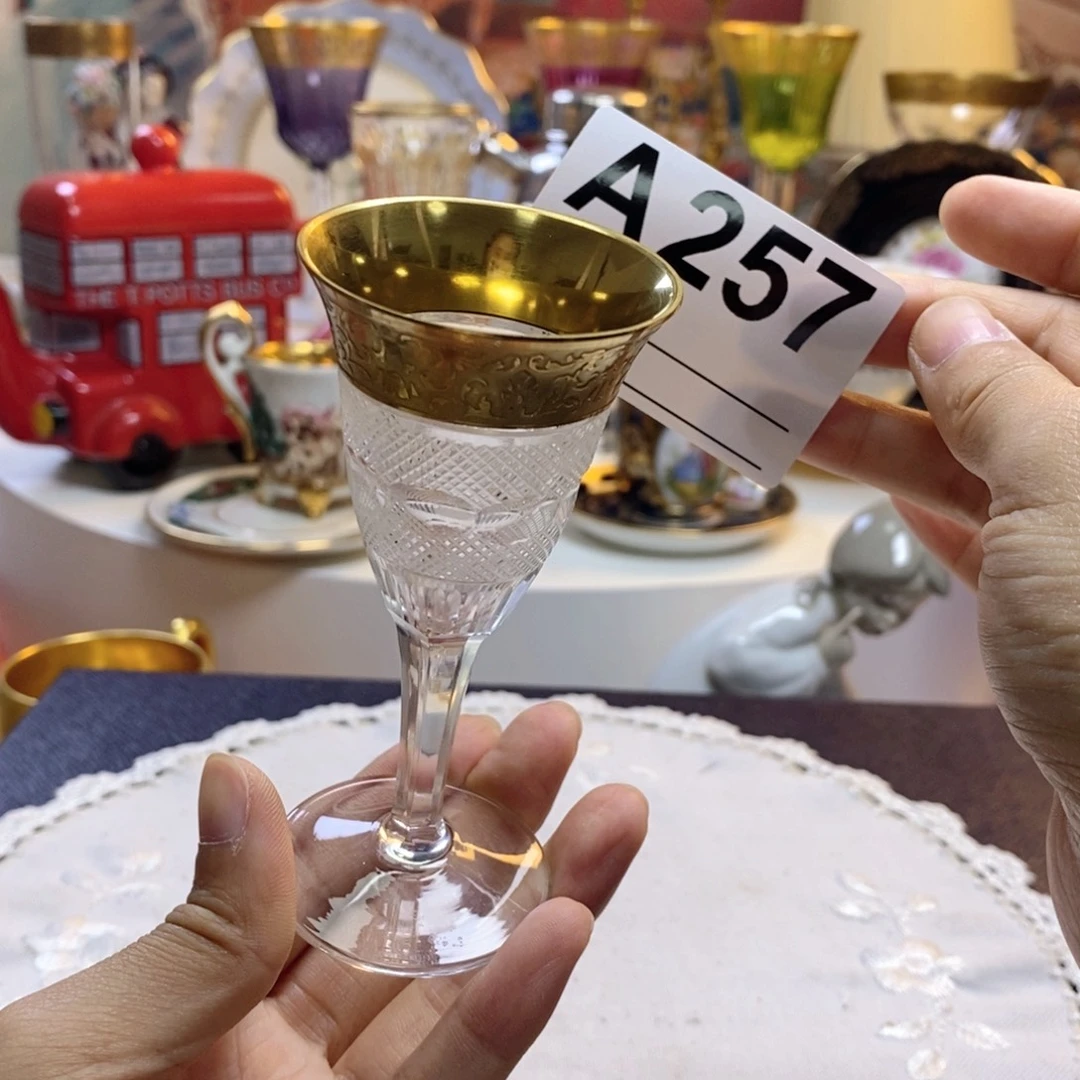 瓷片磨色水晶杯瓷器欧瓷咖啡杯水晶杯