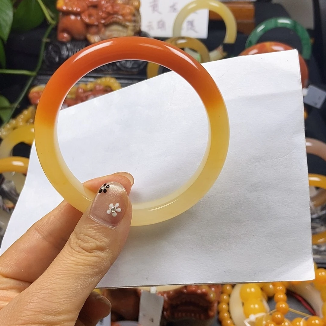 石英质玉（黄龙玉）未镶嵌手镯美*悟米儿