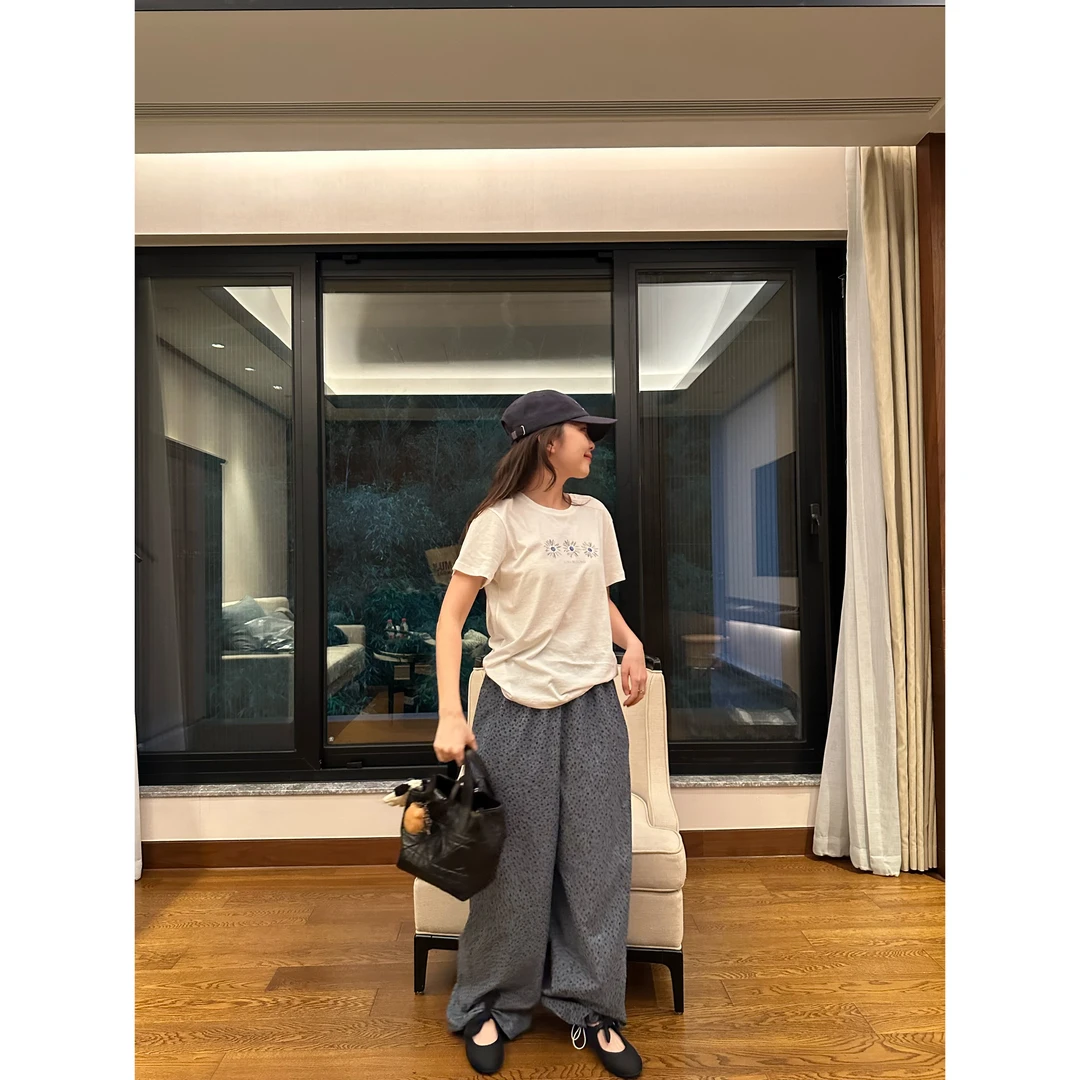 bala&mangosteen 【特】韩代 松紧腰兰花裤 No退No换！