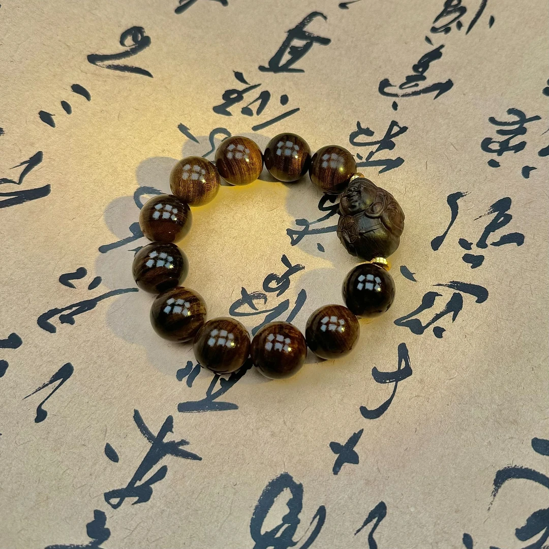 檀香2.0cm单圈手串+财财【1490】