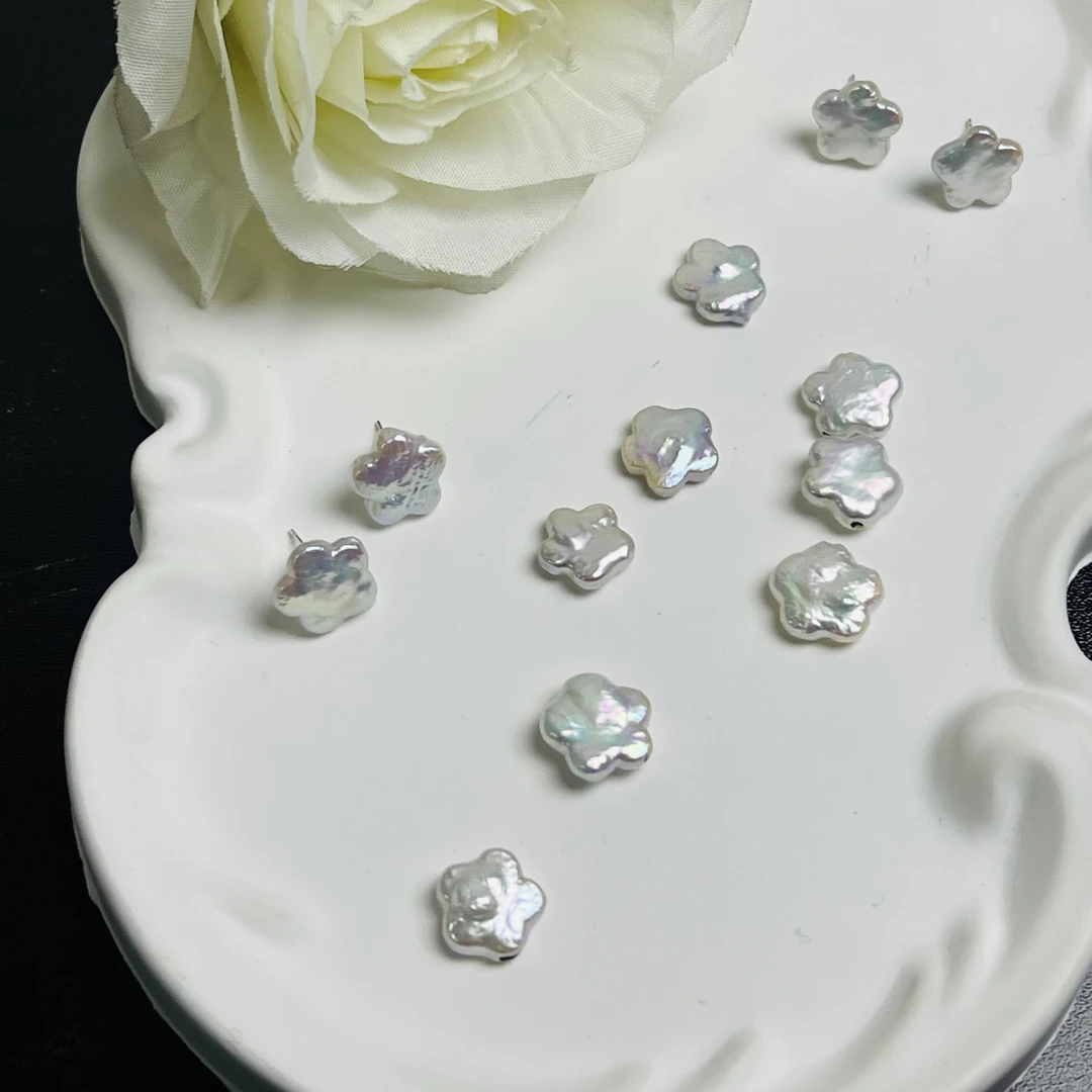 天然淡水巴洛克珍珠S925银耳钉轻奢气质小众时尚耳饰可爱2638