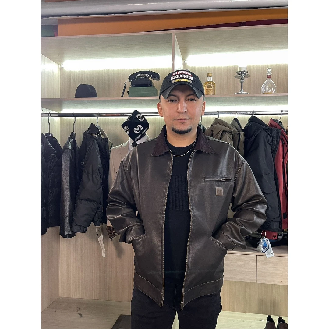 高品质软皮 美式PU皮夹克男 高端复古皮衣外套P09