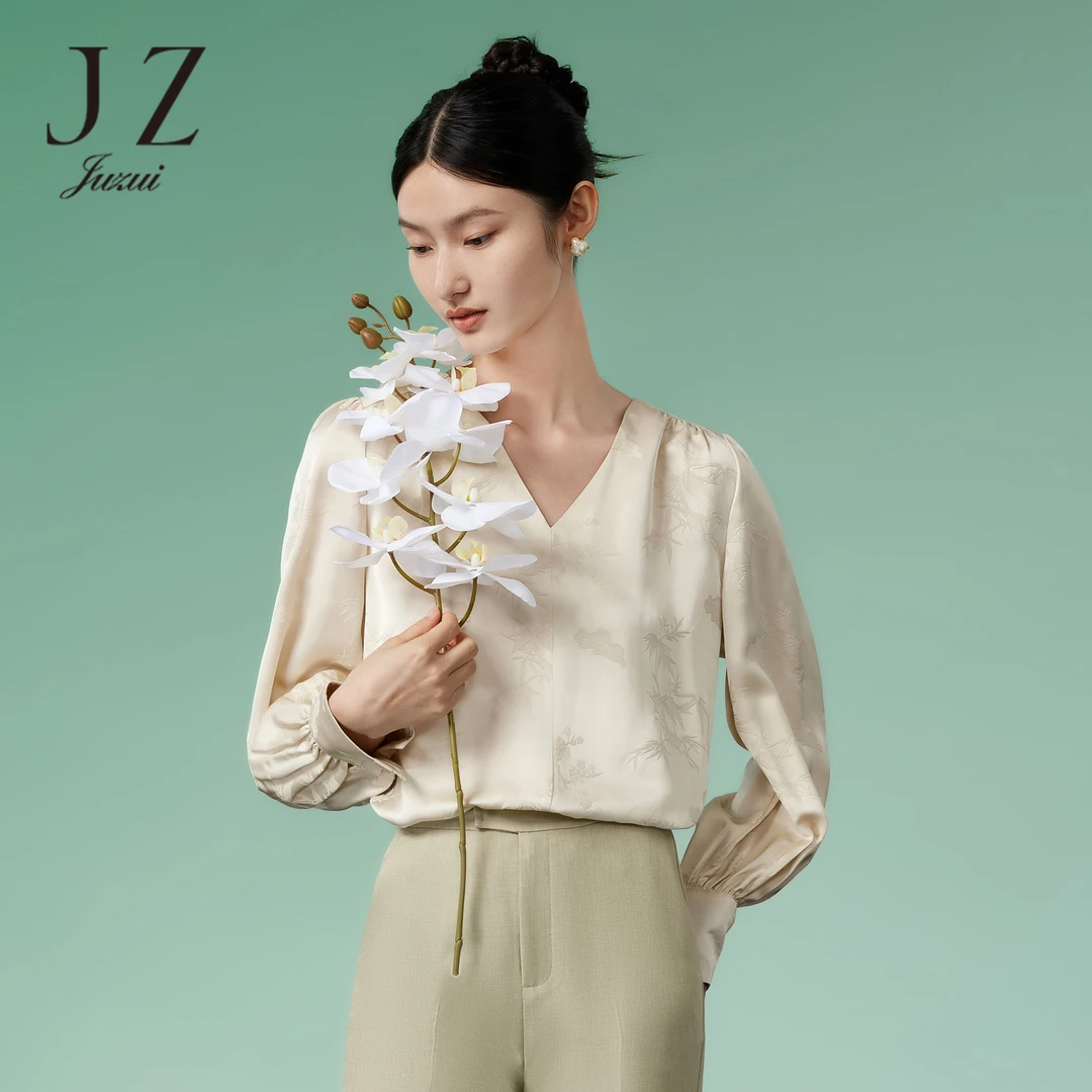 【羊羊专属】JZ玖姿-JTDC80104女春新款小众设计感提花肌理小衫