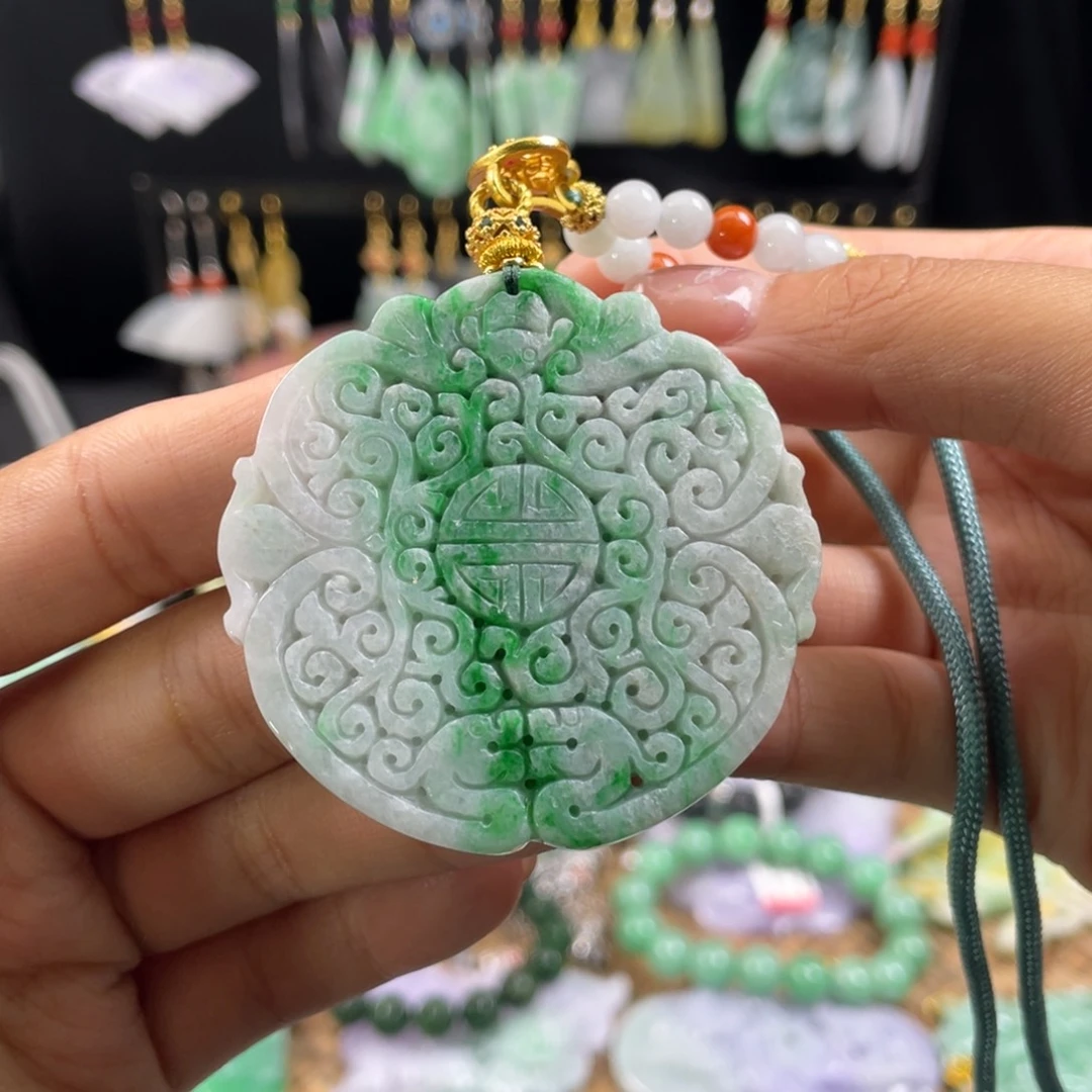 翡翠未镶嵌颈饰代编织