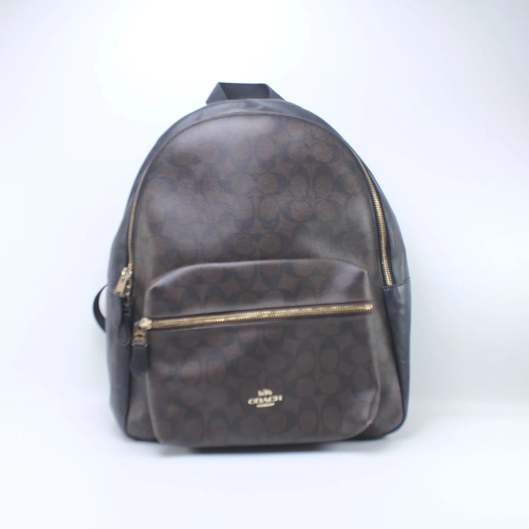 90新 COACH/蔻驰 老花双肩包