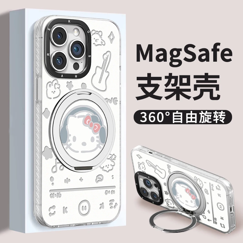 音乐KT猫适用苹果15vivo华为oppo小米iPhone16元气IMD支点手机壳