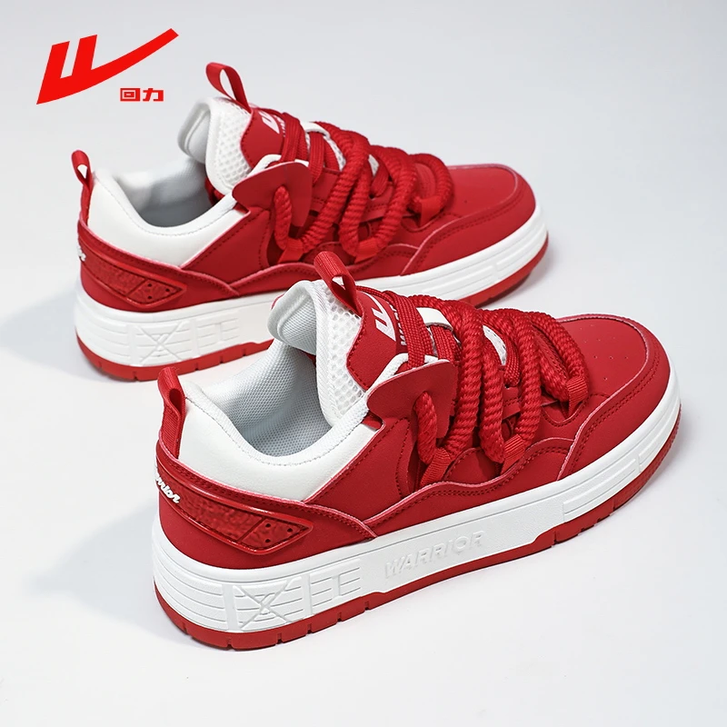 回力本命年红色女鞋秋季休闲运动板鞋女潮流百搭增高41大码43潮鞋