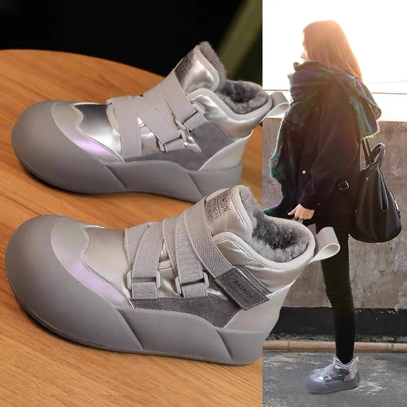 断码高帮棉鞋女冬季加绒加厚保暖外穿大棉靴子C7