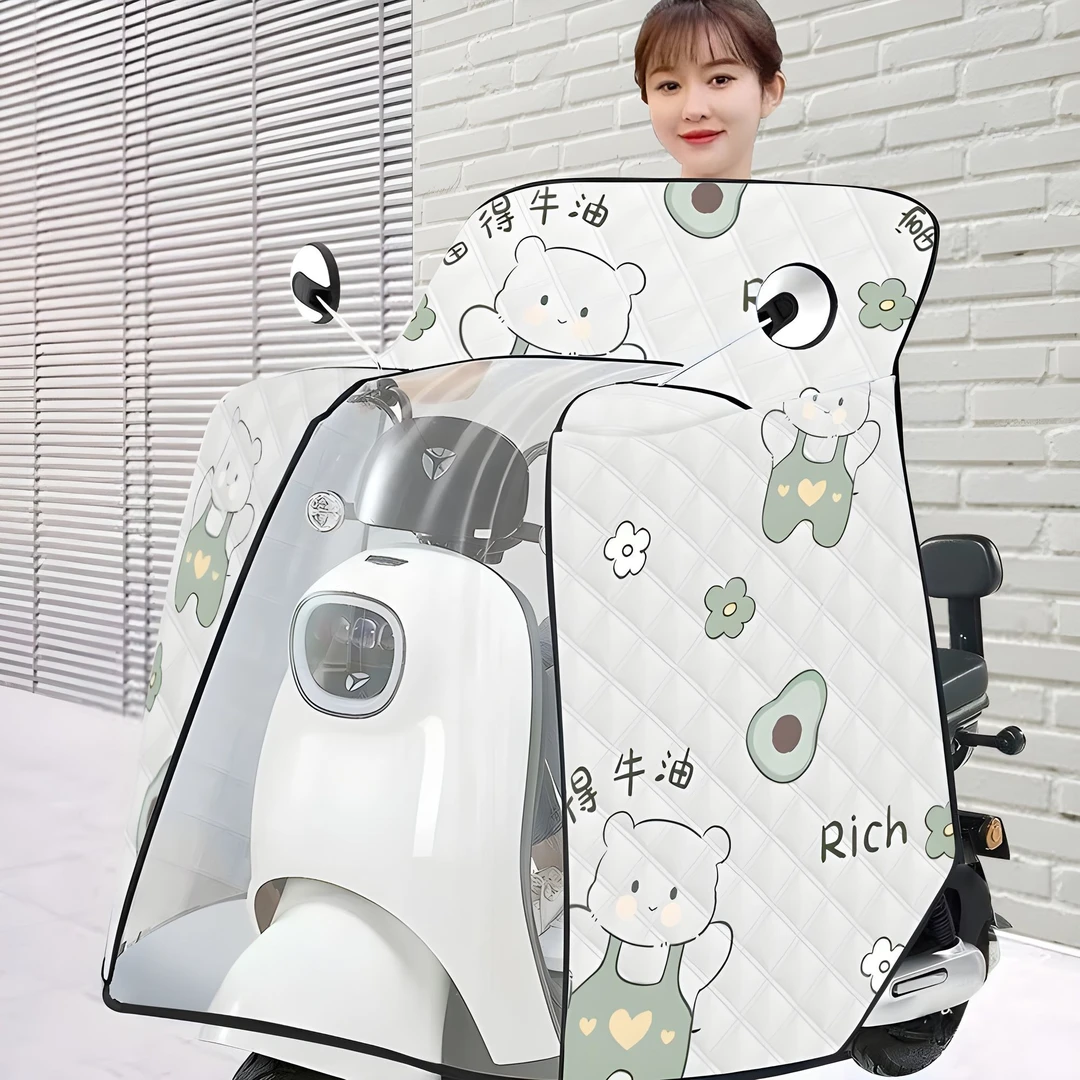 夏季电动车挡风被夏天电瓶车摩托车遮阳防晒防水防风罩四季通用X1